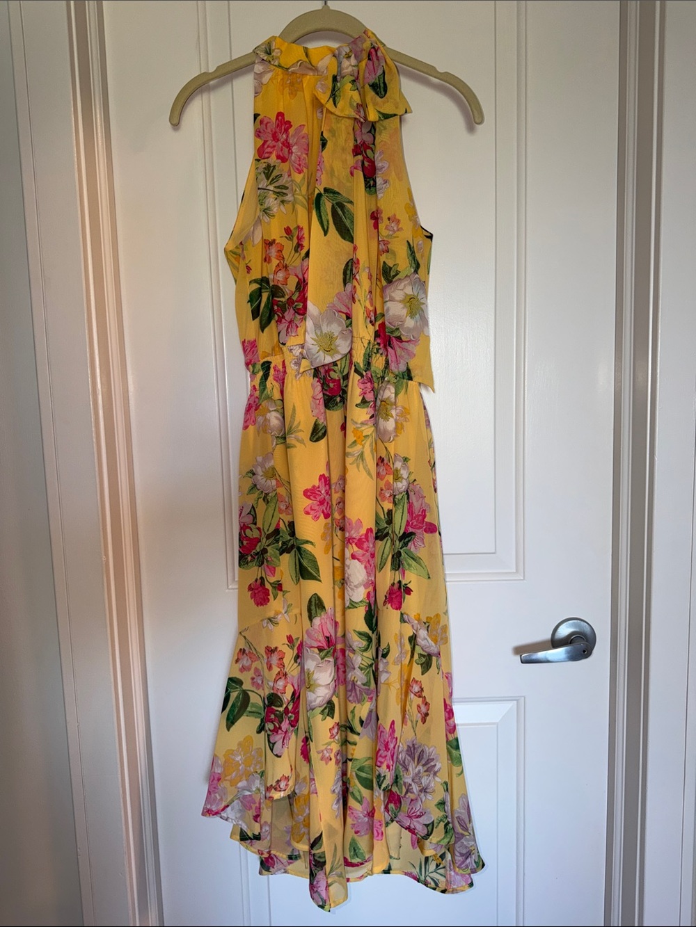 Vince Camuto Yellow Floral Dress with Pink • women size 6